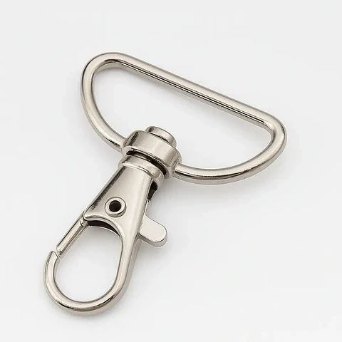 Gancho Mosquetón 30mm niquelado para Lanyard