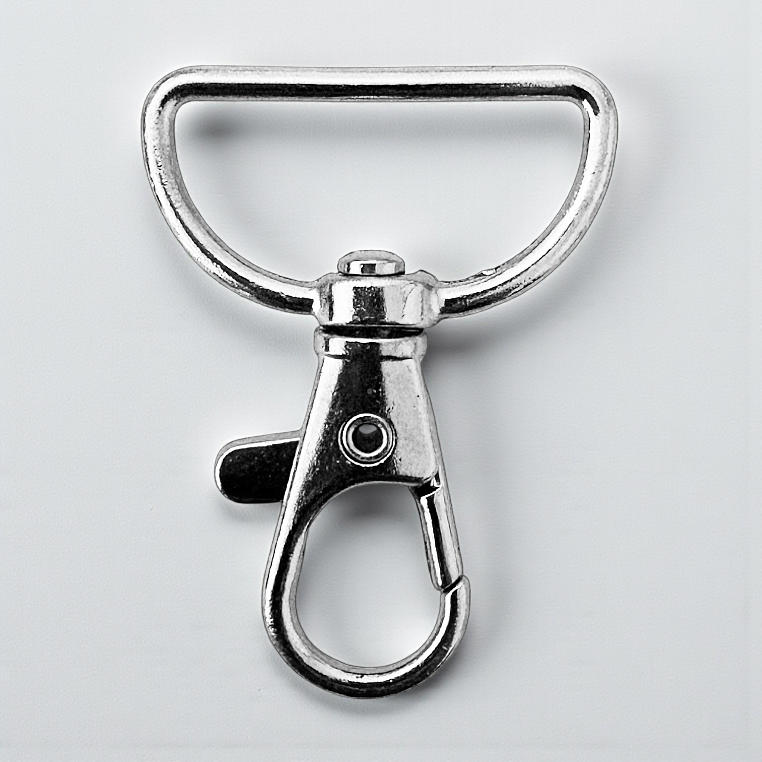 Gancho mosquetón metálico 25mm para lanyards | Clip porta credencial