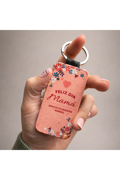 Llavero de cuero ecológico personalizado para el día de la madre