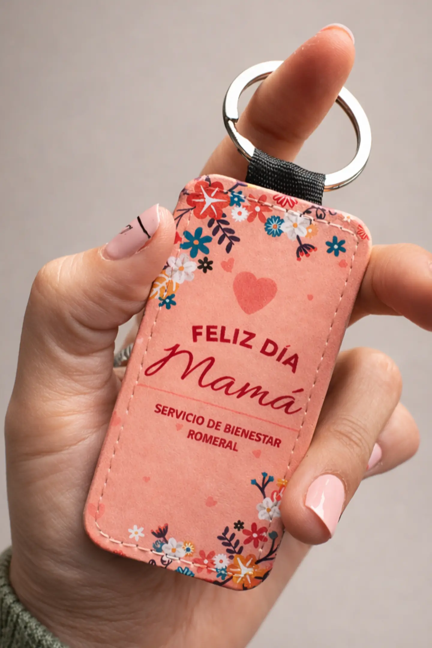 Llavero de cuero ecológico personalizado para el día de la madre 1