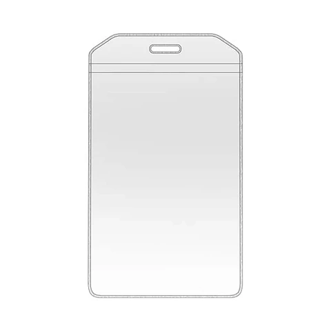 Porta credencial PVC transparente 11,5x6,4cm