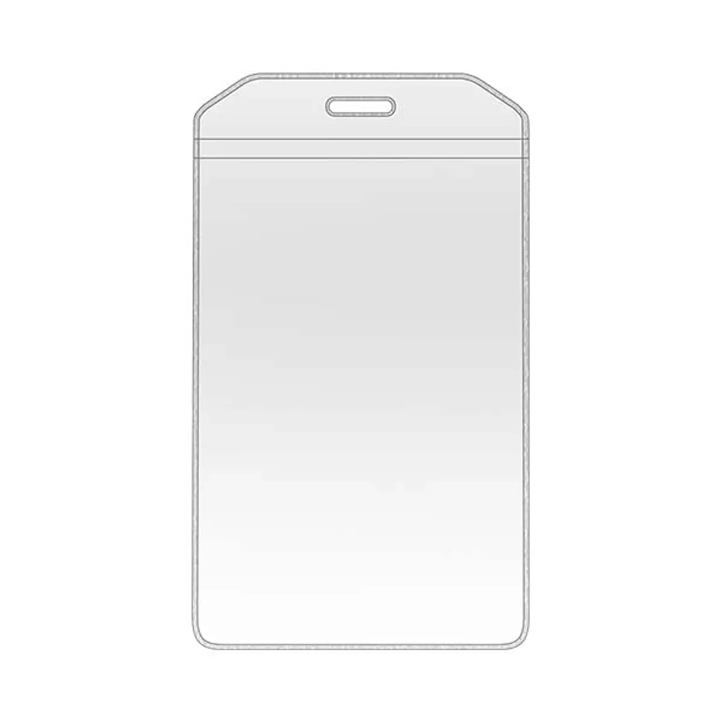 Porta credencial PVC transparente 11,5x6,4cm 1