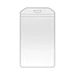 Porta credencial PVC transparente 11,5x6,4cm - Miniatura 1