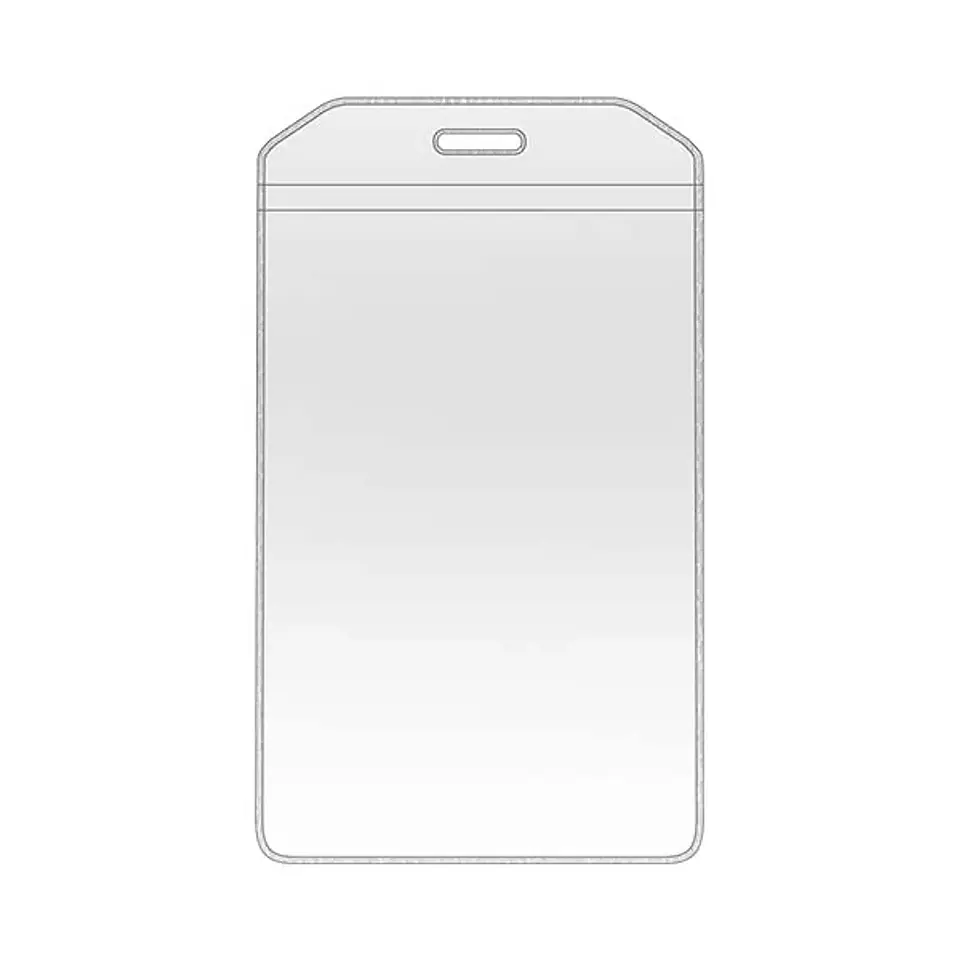 Porta credencial PVC transparente 11,5x6,4cm 1