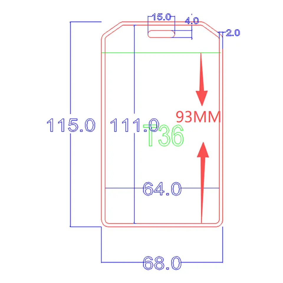 Porta credencial PVC transparente 11,5x6,4cm 2