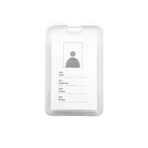 Porta Credencial Tipo Almeja Transparente