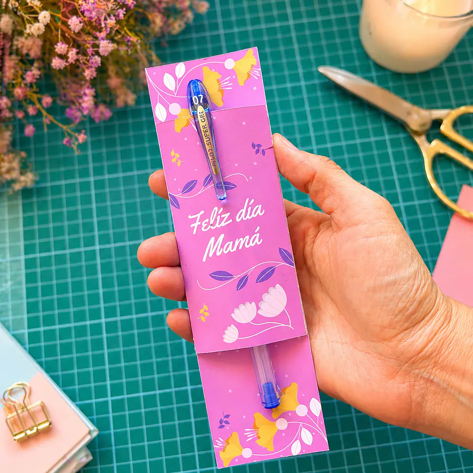 Lápiz Pilot Super Gel 0.7 mm con empaque Día de la Madre 1