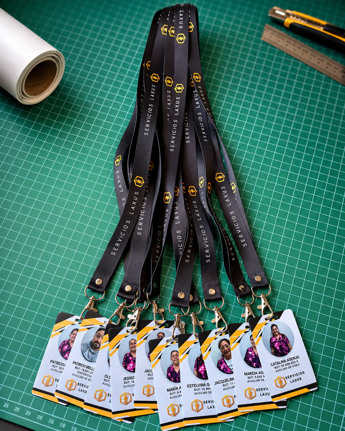 Pack 10 Lanyard porta credencial colgante identificación personalizado con credencial personalizada 8,5x5x4cm 1