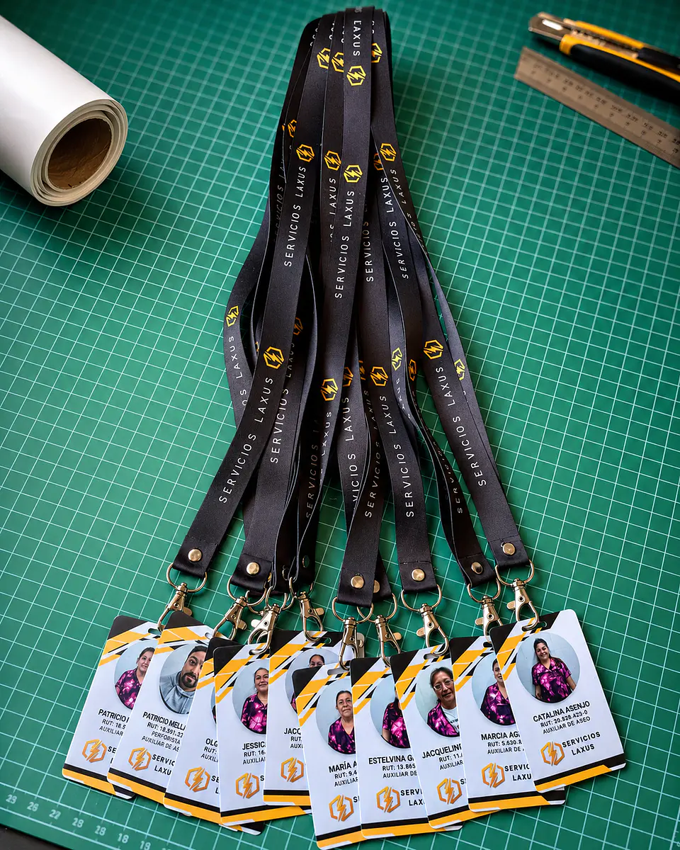 Pack 10 Lanyard porta credencial colgante identificación personalizado con credencial personalizada 8,5x5x4cm 1