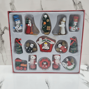 ADORNO DE MADERA 15PCS