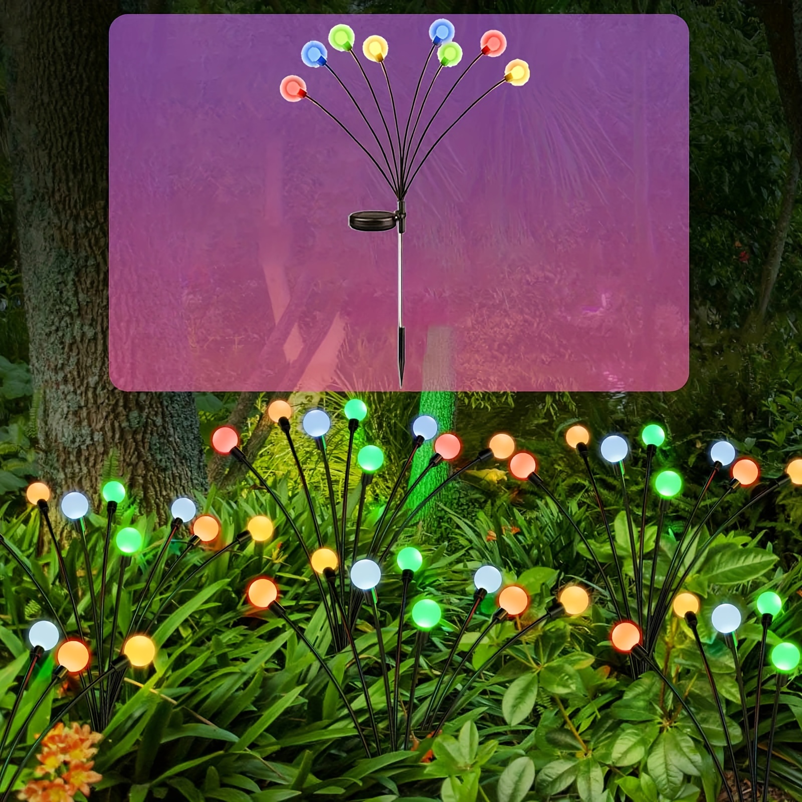ESTACA SOLAR DE JARDIN 2PCS