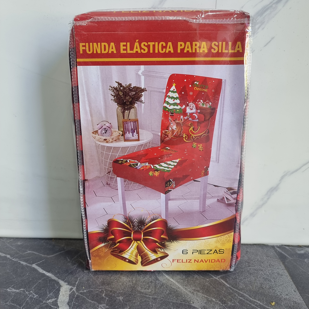 FUNDA SILLA NAVIDAD 6PCS 2