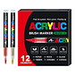 ACRYLIC BRUSH MARKER 12PCS - Miniatura 1