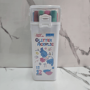 ACRILYC GLITTER 12PCS