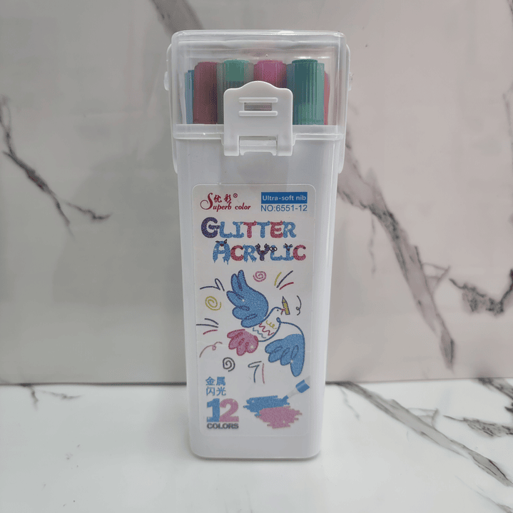 ACRILYC GLITTER 12PCS 1