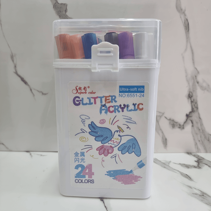 ACRILYC GLITTER 24PCS 1