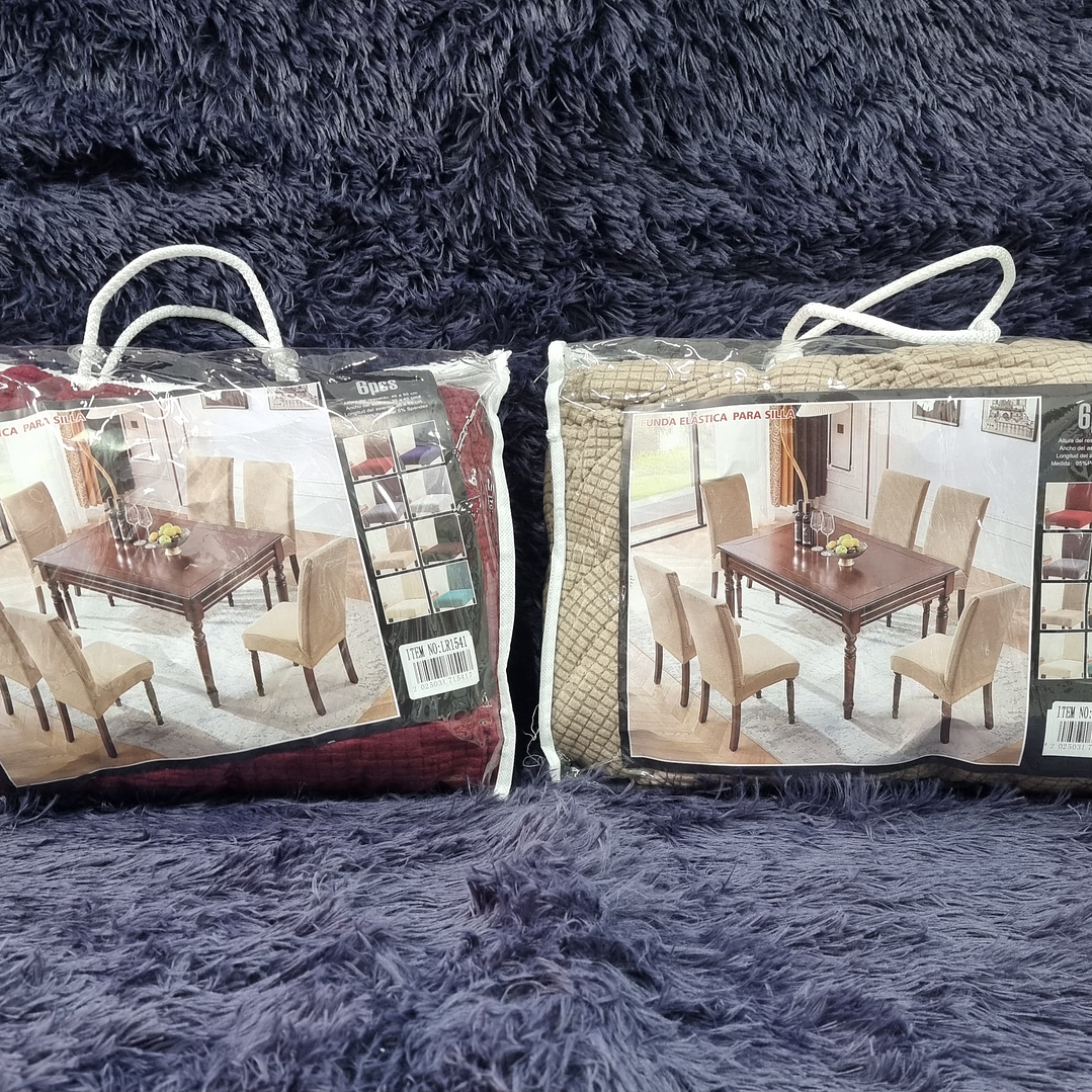 FUNDA SILLA TEXTURIZADA 6PCS 2