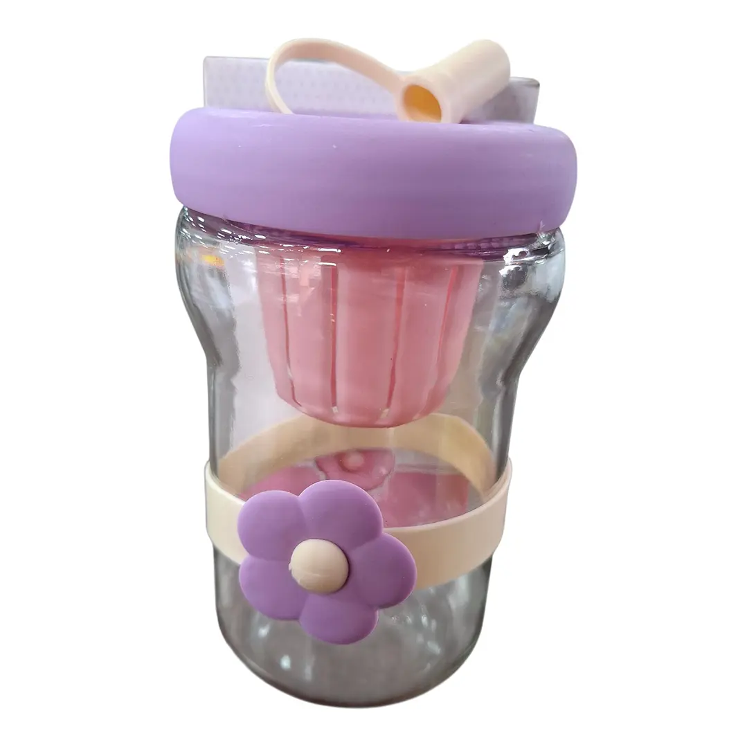 VASO CON FLOR 500ML 2