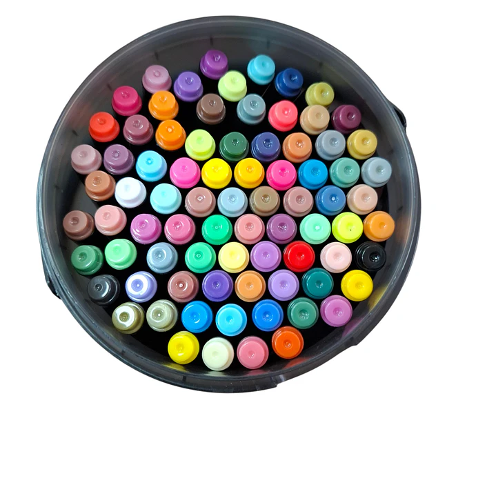 POTE MARCADOR ACRILICO 80PCS 2