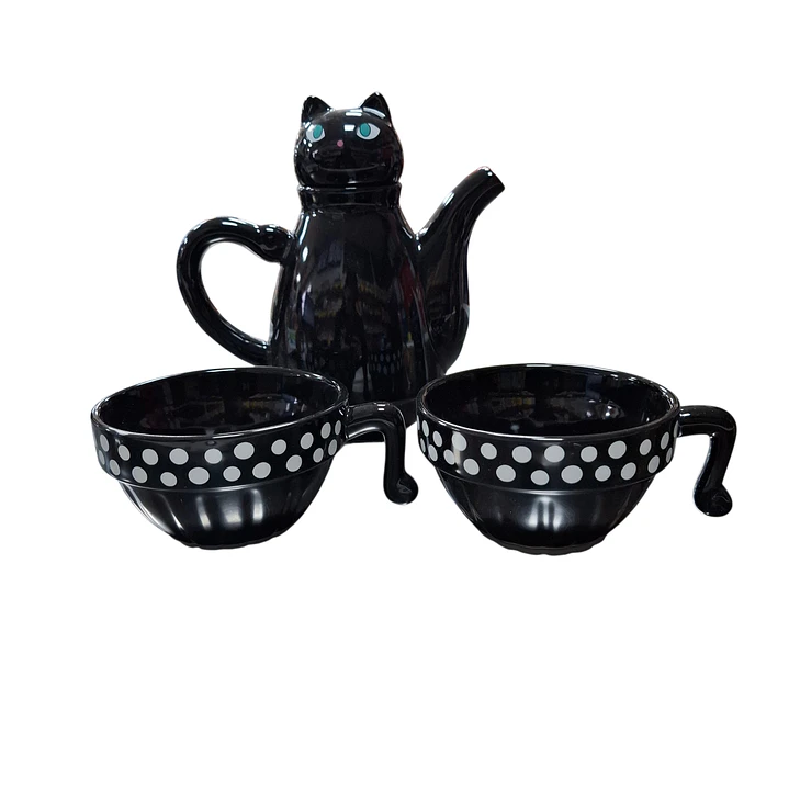 TETERA GATO + 2 TAZAS 1