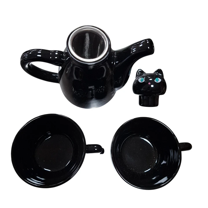 TETERA GATO + 2 TAZAS 2