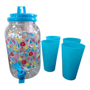 JARRA 3.8L + VASOS 