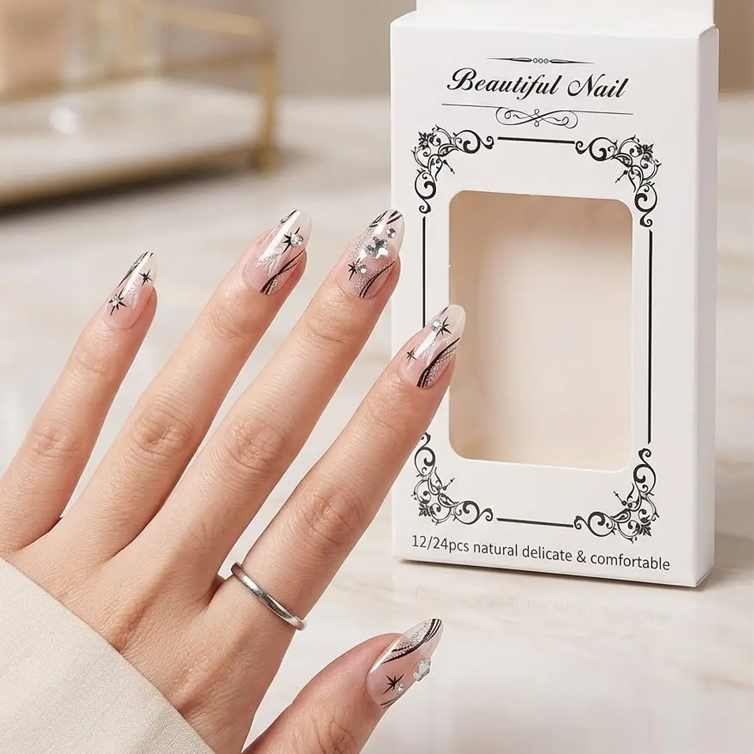 SET DE UÑAS POSTIZAS 12PCS 2
