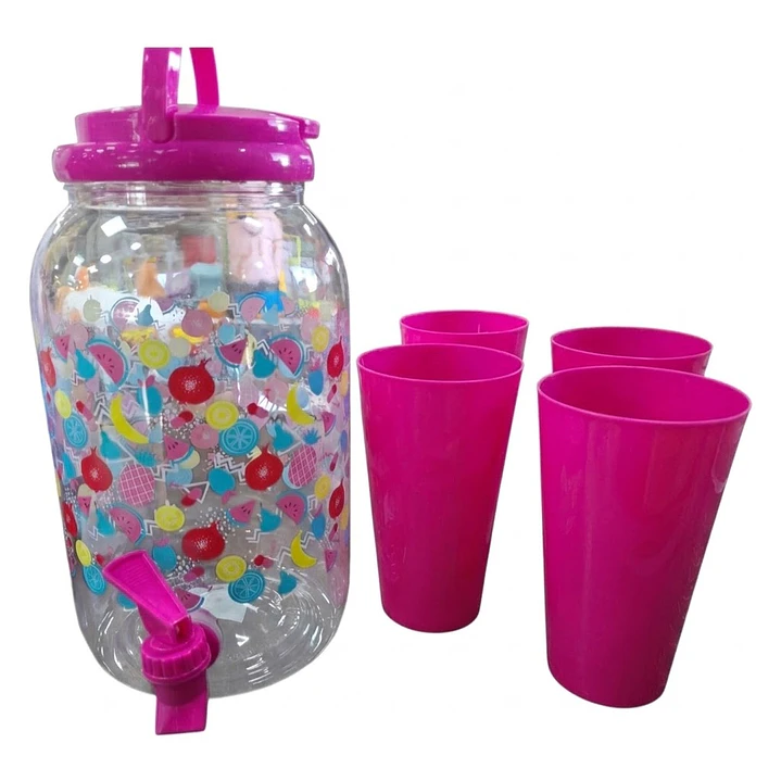 JARRA 3.8L + VASOS  3