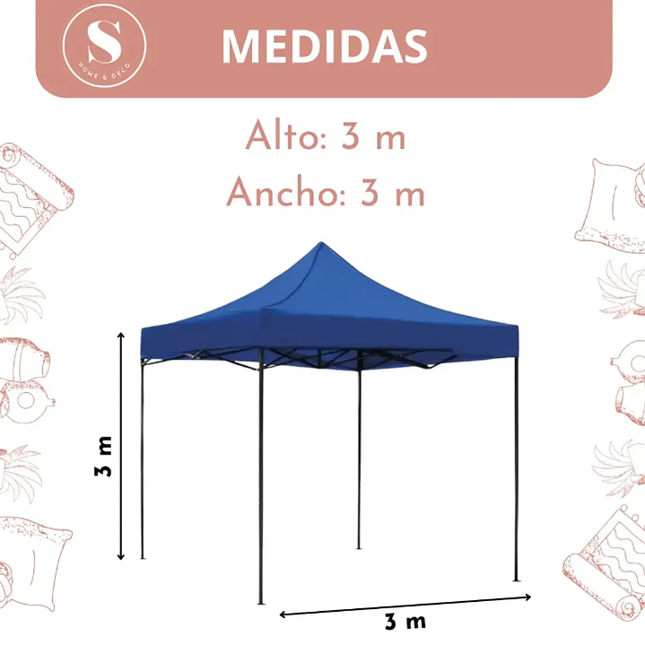 TOLDO 3X3 FIERRO NEGRO 2
