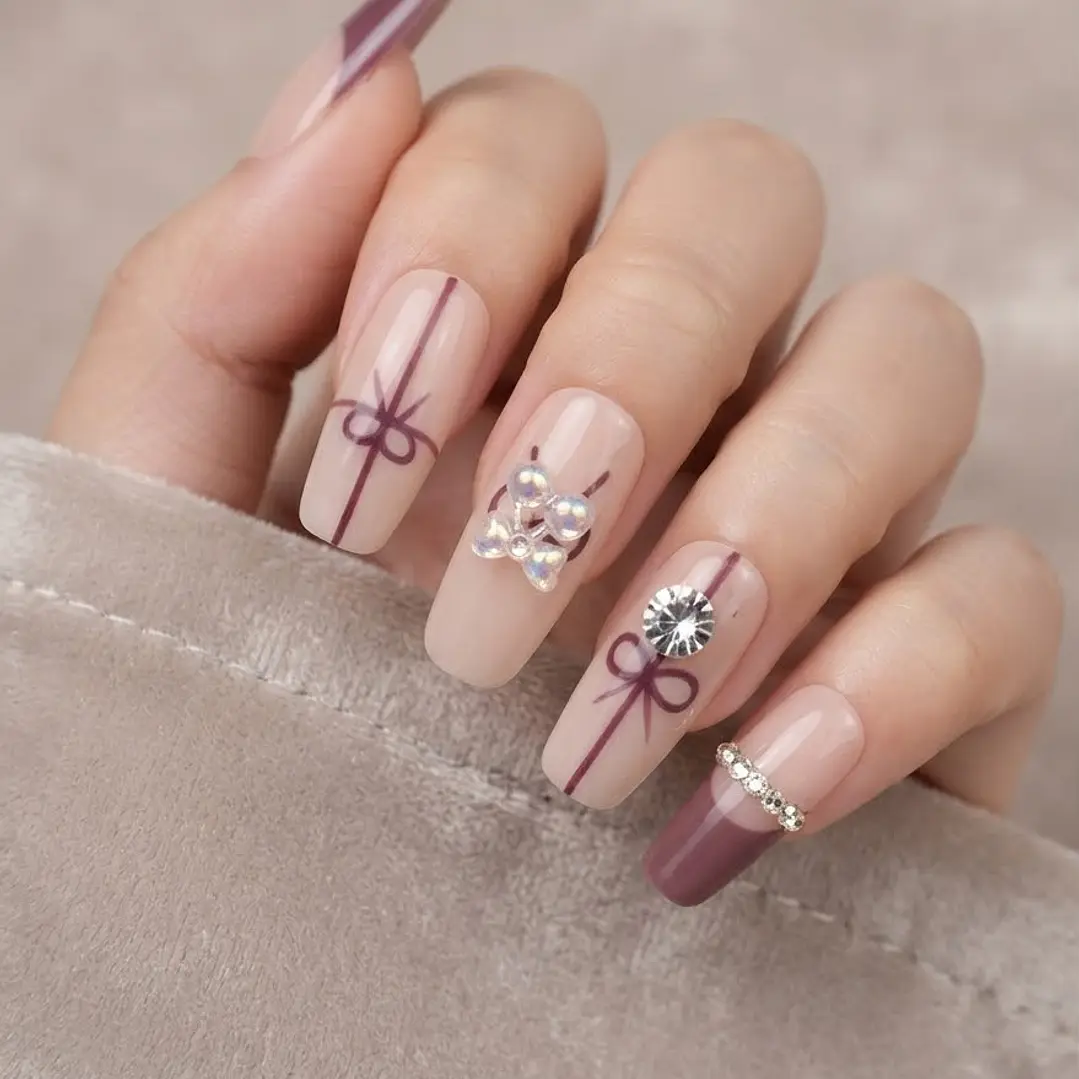 UÑAS POSTIZAS LISAS 12PCS 8