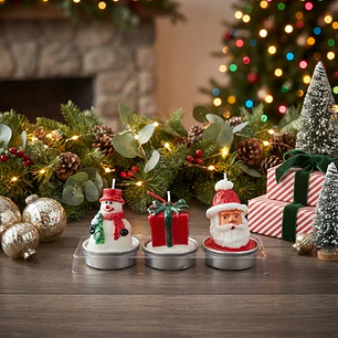 VELA NAVIDAD 3PCS