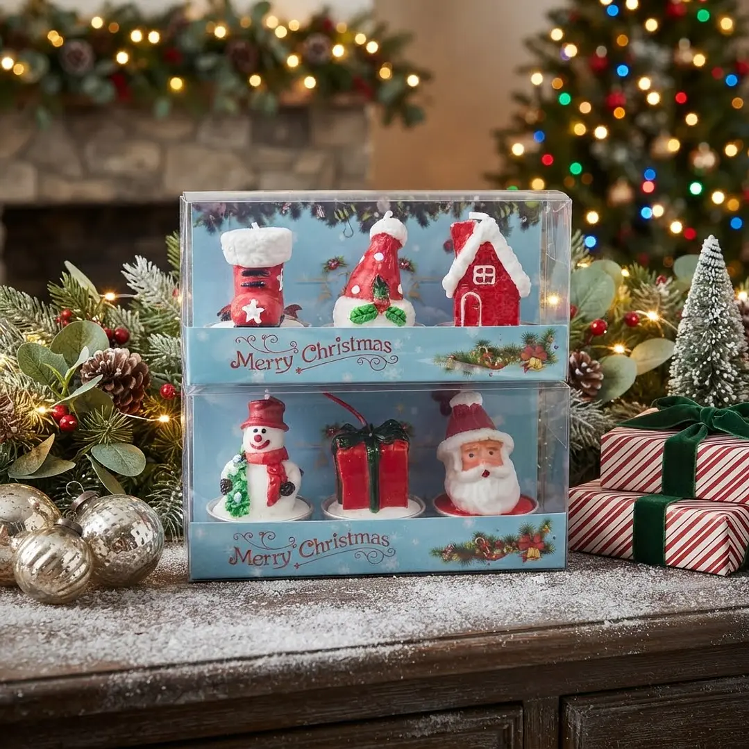 VELA NAVIDAD 3PCS 3