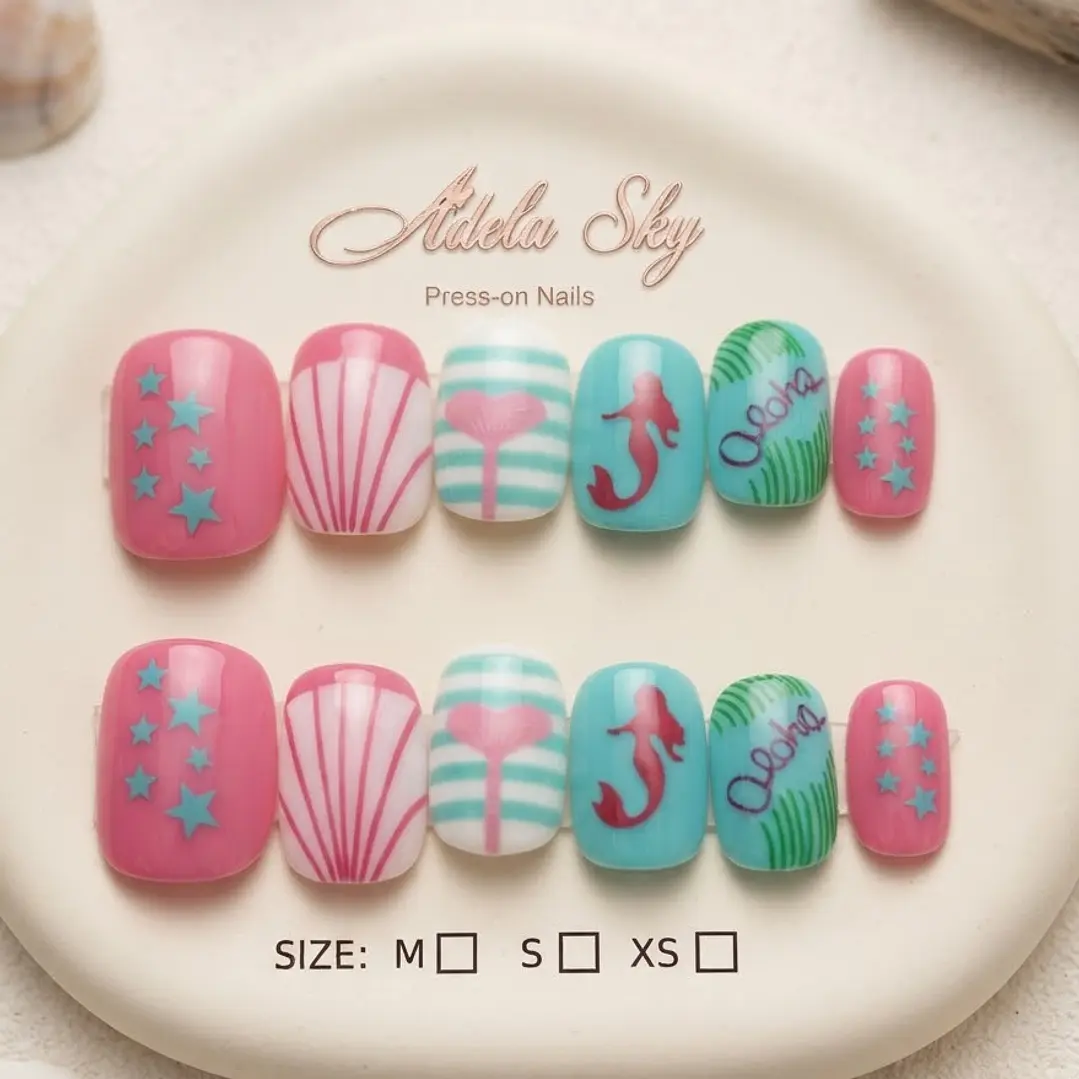 UÑAS NIÑA 12PCS 2