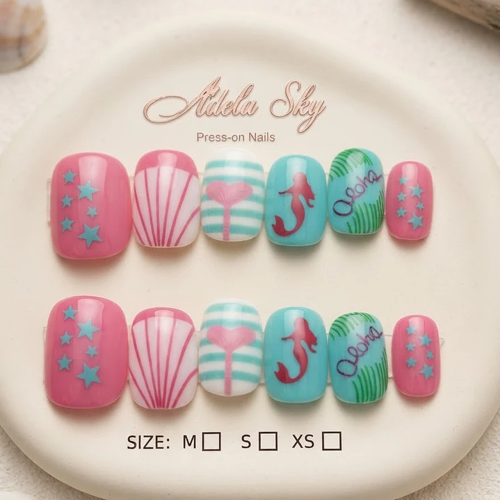 UÑAS NIÑA 12PCS 2
