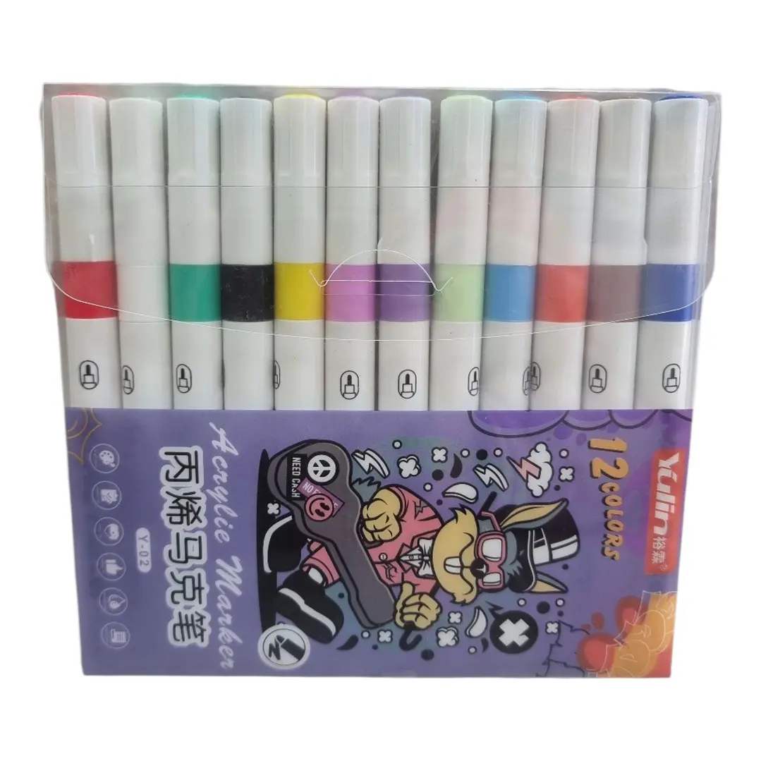 MARCADOR ACRILICO 12PCS 1
