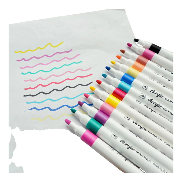 MARCADOR ACRILICO 12PCS 2
