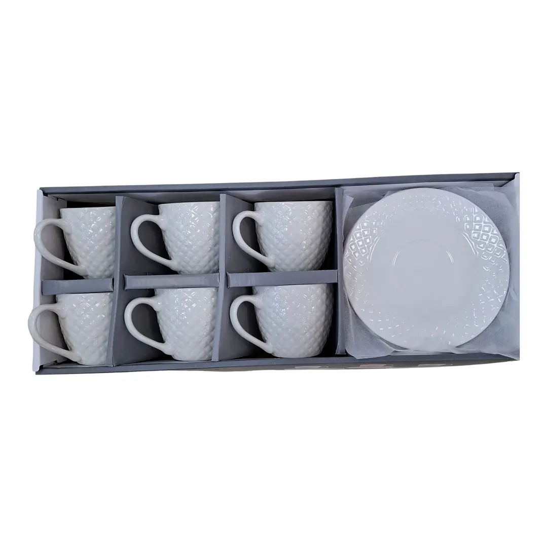 JUEGO DE TAZAS BLANCA 6PCS 4