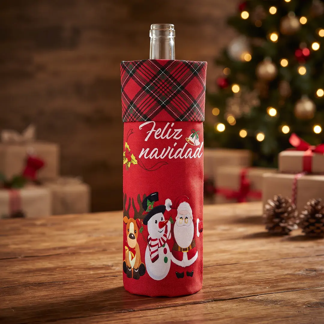 FUNDA BOTELLA NAVIDAD 1