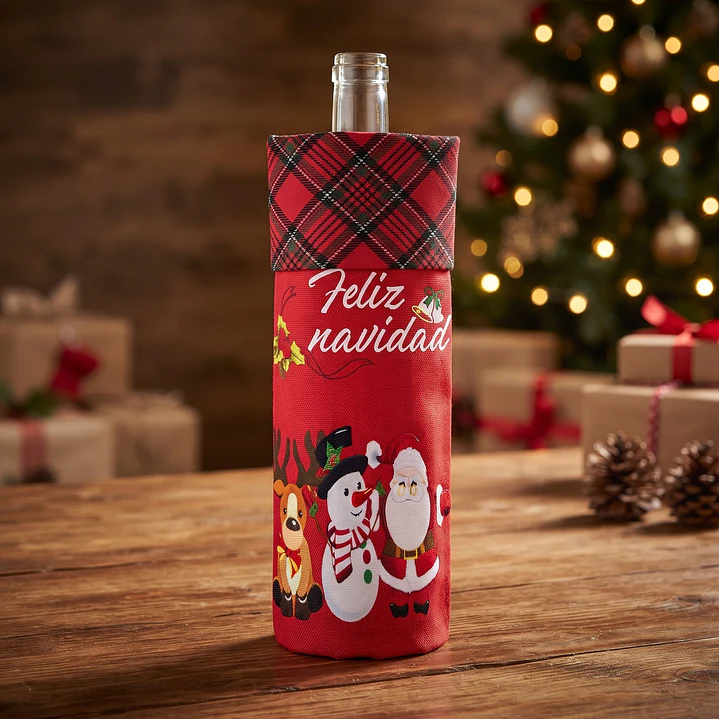 FUNDA BOTELLA NAVIDAD 1