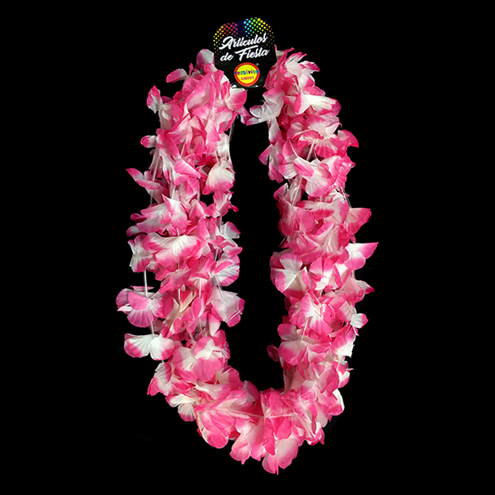 Set 6un collar flor rosado/blanco feco*3