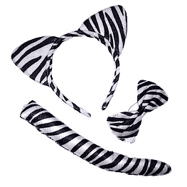 Set 3 piezas animalito cintillo zebra*m3-10-12