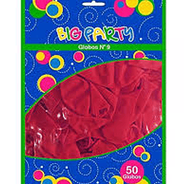 Globo nº9 fucsia 50un big party