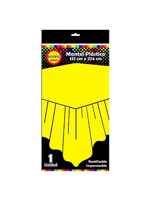 Mantel reutilizable 137x274 amarillo feco