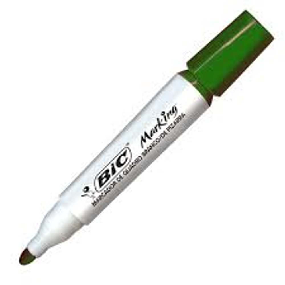 Marcador pizarra verde pta red rec. bic