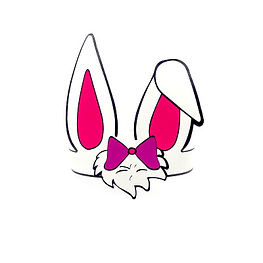 Cintillo conejo carton rosado feco*10*50