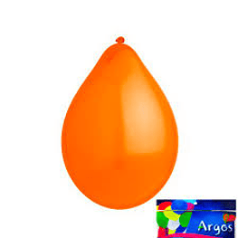 Globo nº9 naranja 50un argos*10
