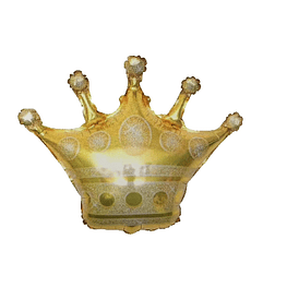 Globo metalico corona dorado 76x75cm x1un feco*3*10