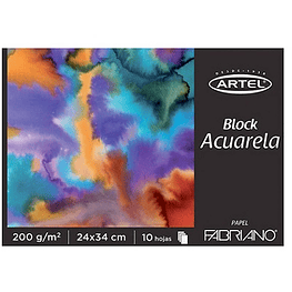 Block acuarela 10hjs 24x34cm 200gr fabriano artel -m3-10-5