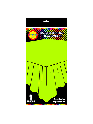 Mantel reutilizable 137x274 verde lima feco