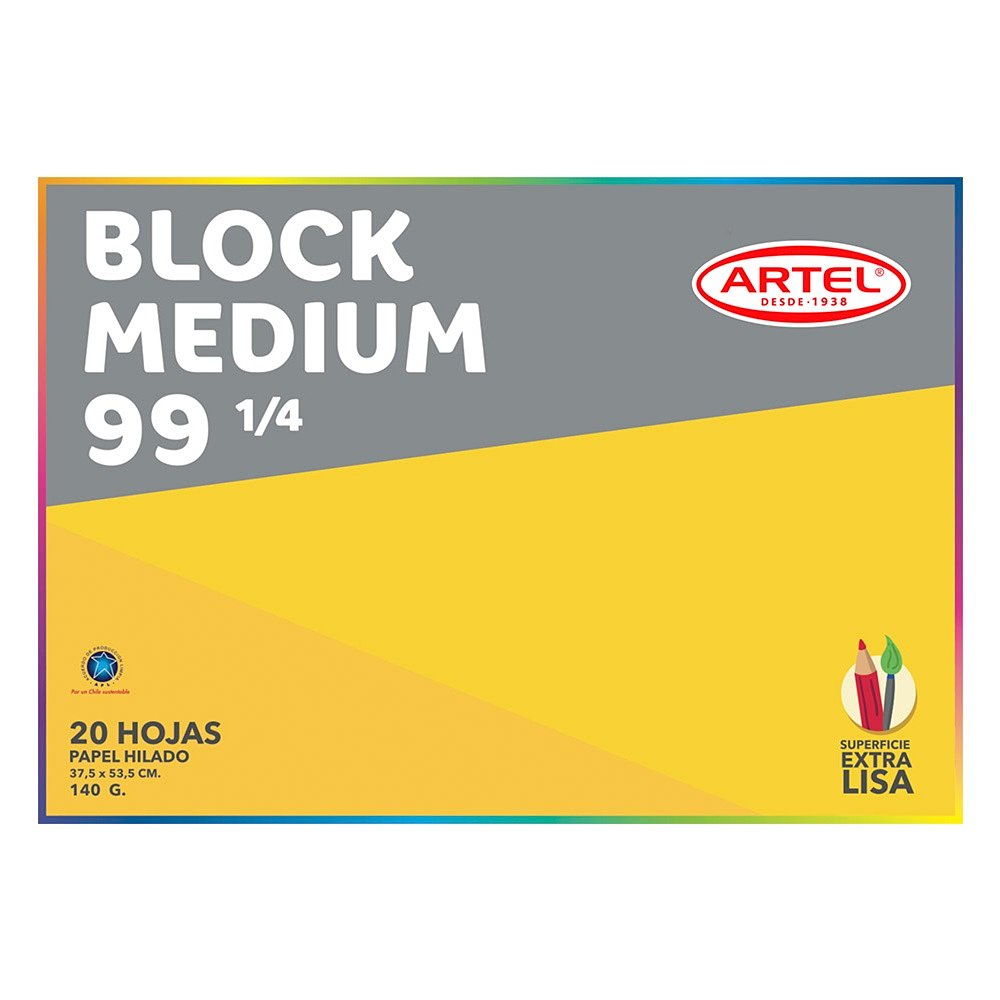 Block dibujo n°99 1/4 (gigante)20 hojas 140grs artel*m3*m10(15)